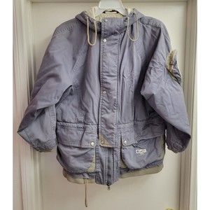 Vintage Grey Yamaha Uni Learning Tomorrows Heavy Jacket Tennis Exercise Sz Large